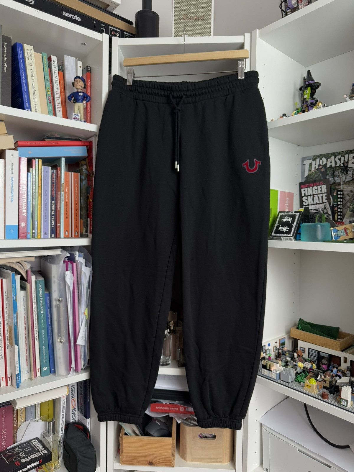 Designer × True Religion True Religion baggy small logo sweatpants L chief keef drill Size US 34 / EU 50 - 1 Thumbnail