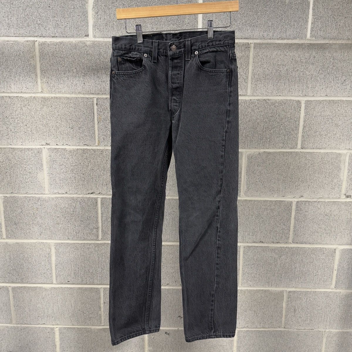 Levi's Vintage 90s Levi's 501 Faded Black Jeans ERD Grunge Chrome Size US 28 / EU 44 - 1 Thumbnail