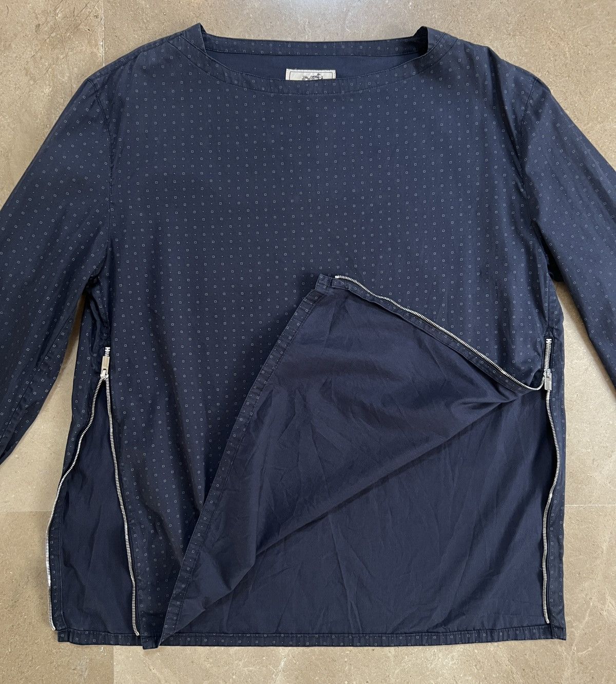 Hermes Hermes navy boatneck shirt Size US M / EU 48-50 / 2 - 1 Thumbnail