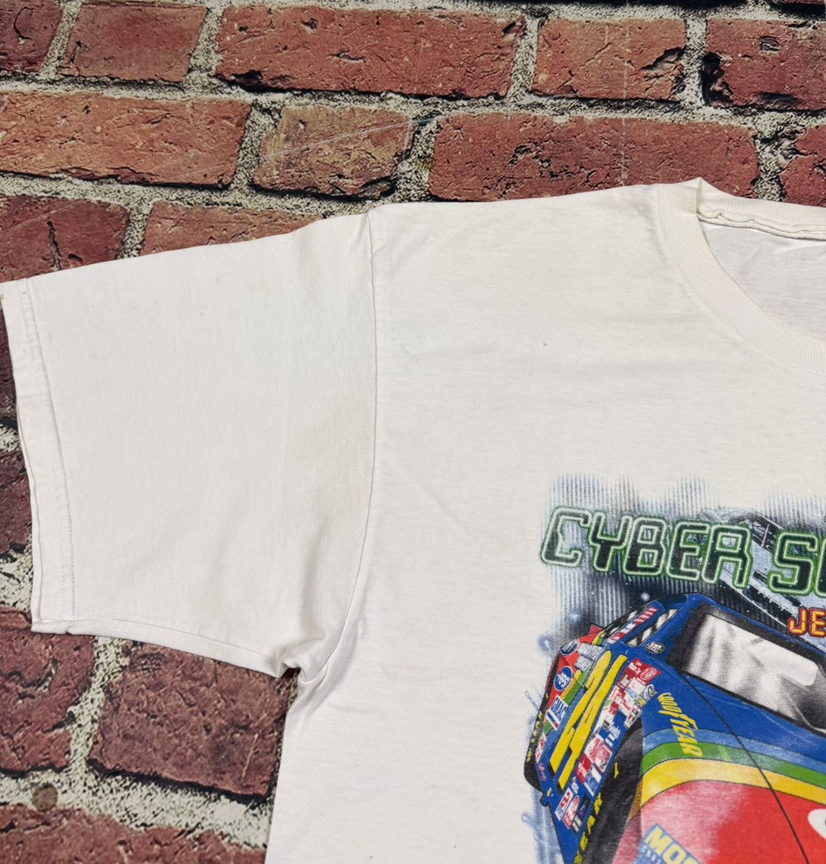 Chase Authentics Vintage 2000 NASCAR Jeff Gordon Cyber Speed Tee Distressed Size US XL / EU 56 / 4 - 10 Thumbnail