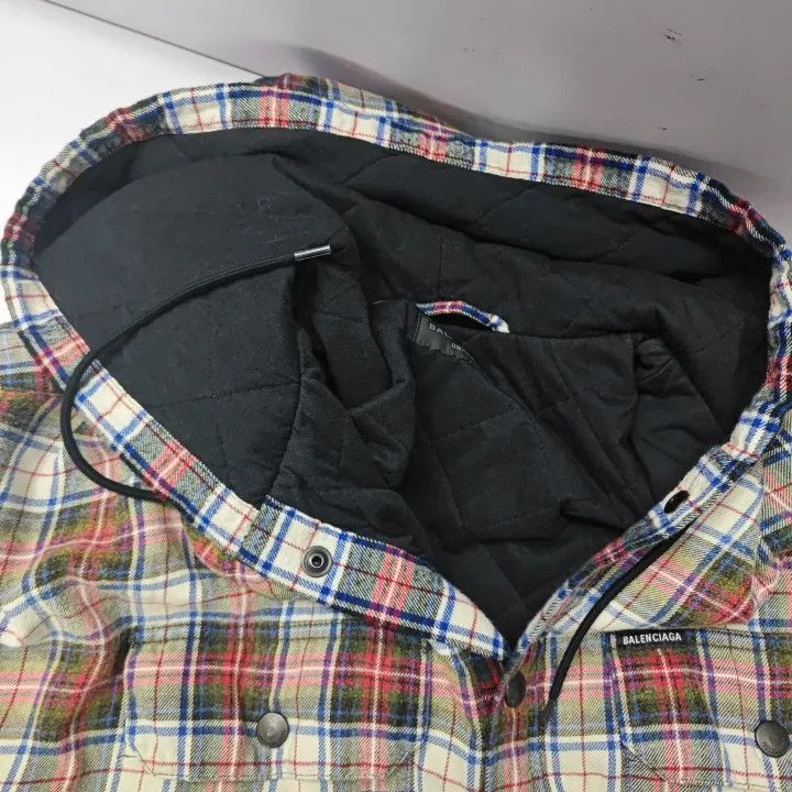 Balenciaga Balenciaga SS23 Plaid Detail Long Sleeve Shirt 0079-2507 Size US L / EU 52-54 / 3 - 8 Thumbnail