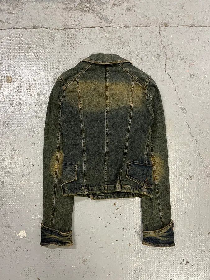 Vintage 2000s Plein Sud Blue Faded Denim Jacket Size S / US 4 / IT 40 - 8 Thumbnail