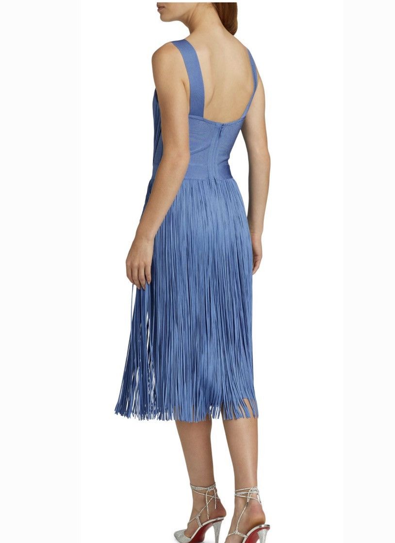 Herve Leger Hervé Léger Marion Fringe Dress size L Size L / US 10 / IT 46 - 4 Thumbnail