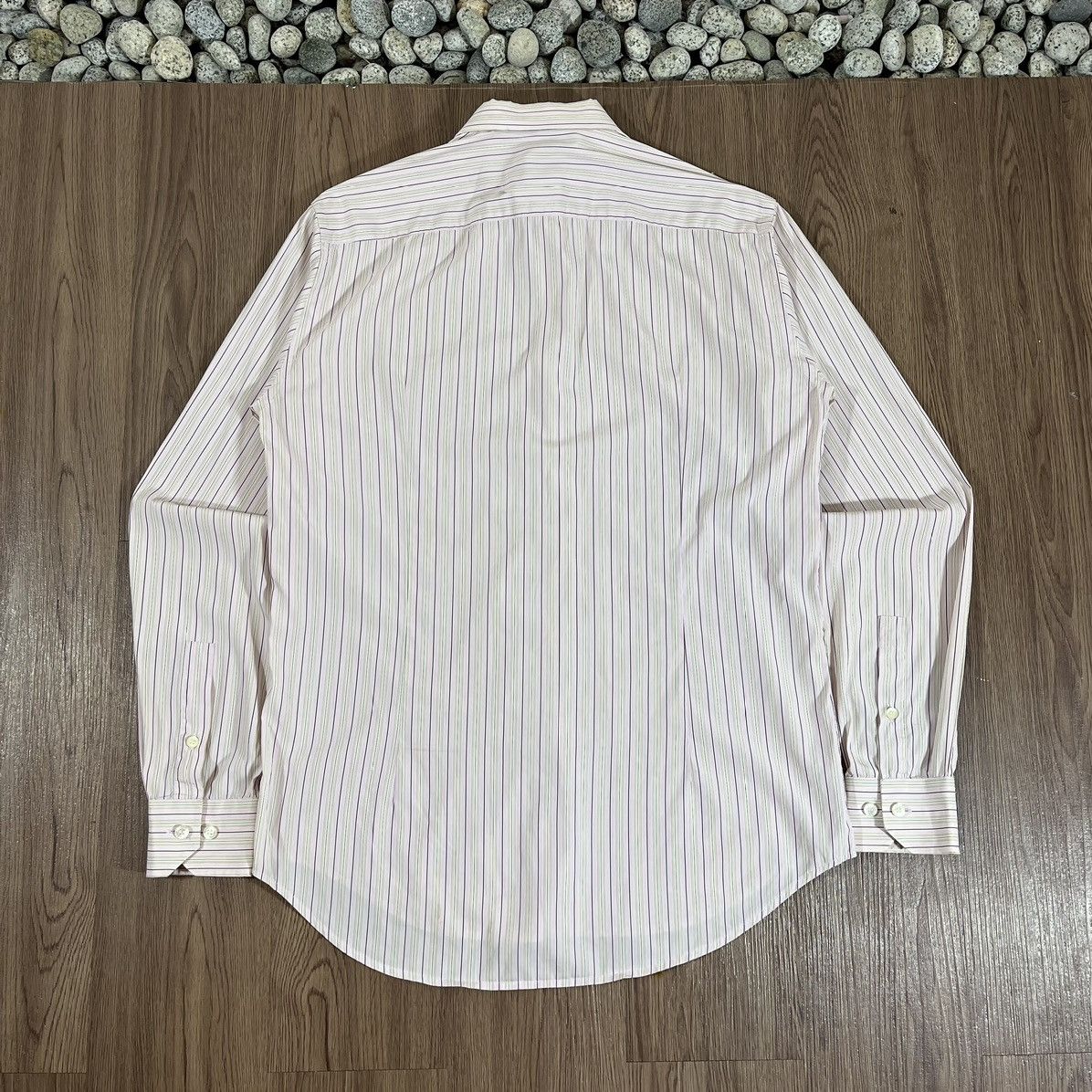 Versace Versace Italy Soft Pink Striped Button Up Shirt – (40 M) Size US M / EU 48-50 / 2 - 2 Thumbnail