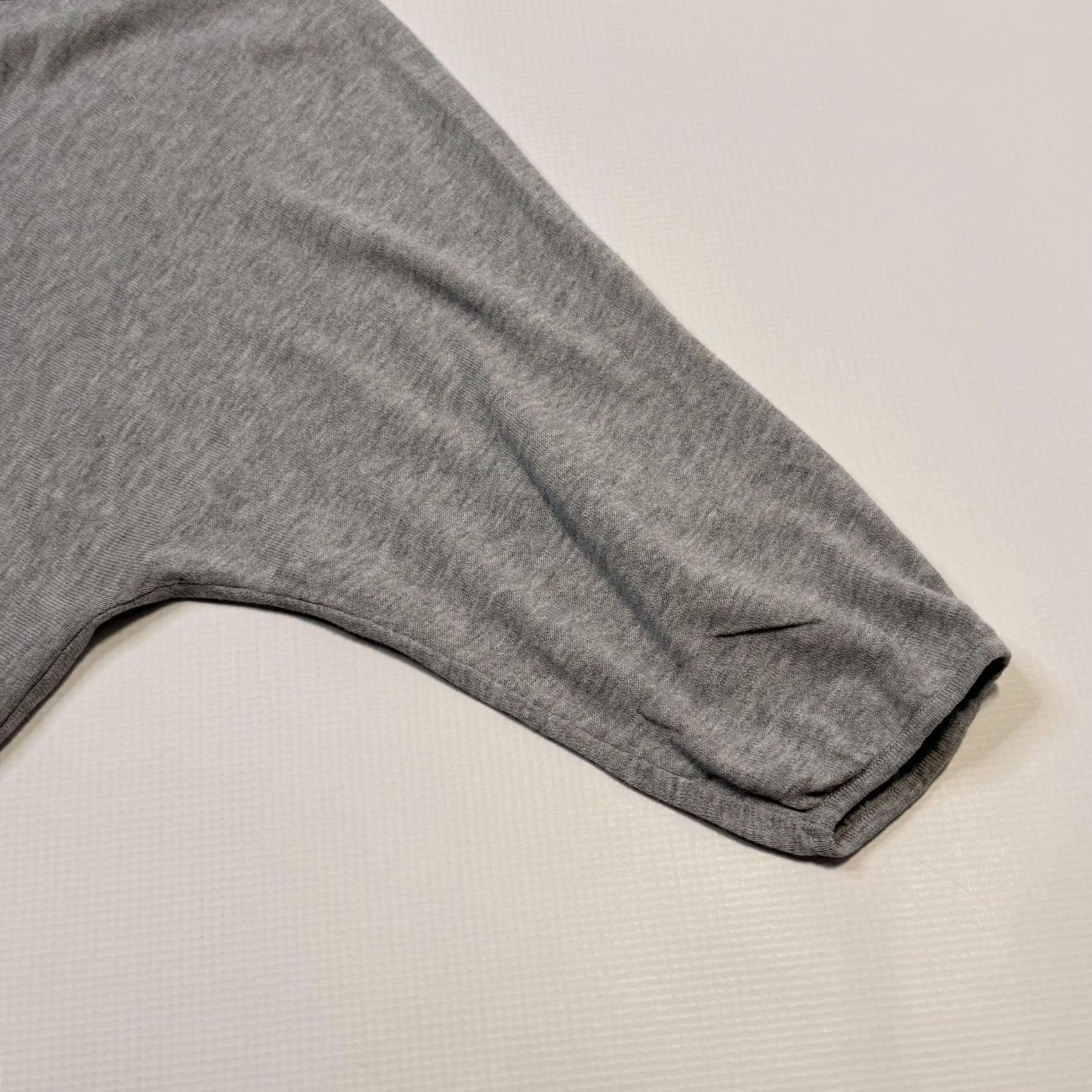 Vintage Garnet Hill Womens Sweater Tunic 3/4 Sleeve Boat Neck Silk Cotton Gray Medium Size M / US 6-8 / IT 42-44 - 6 Thumbnail