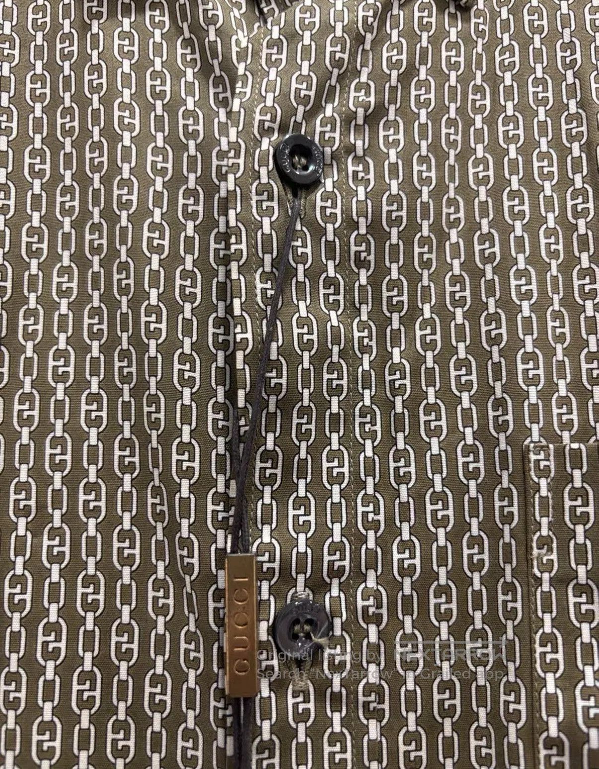 Gucci Green Short Sleeve Patterned Shirt XS. Size US XS / EU 42 / 0 - 5 Thumbnail