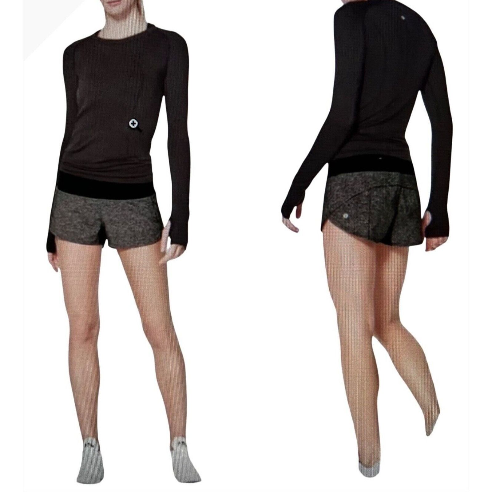 Lululemon Lululemon Speed Up Shorts 4 Heather Gray Zip Pocket Stretch Size 27" / US 4 / IT 40 - 1 Thumbnail
