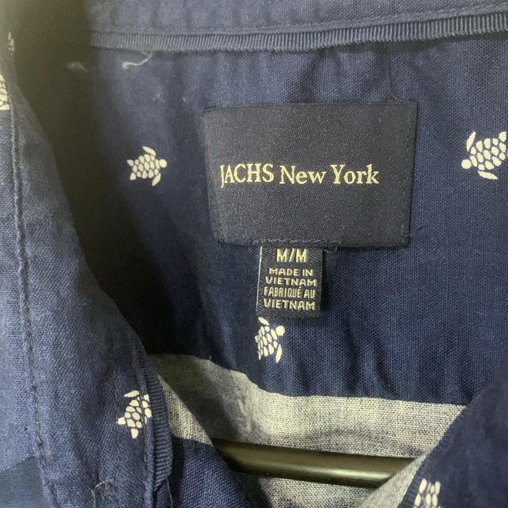 Designer Stylish Navy Blue Short Sleeve Shirt by JCHS New York Size US M / EU 48-50 / 2 - 8 Thumbnail