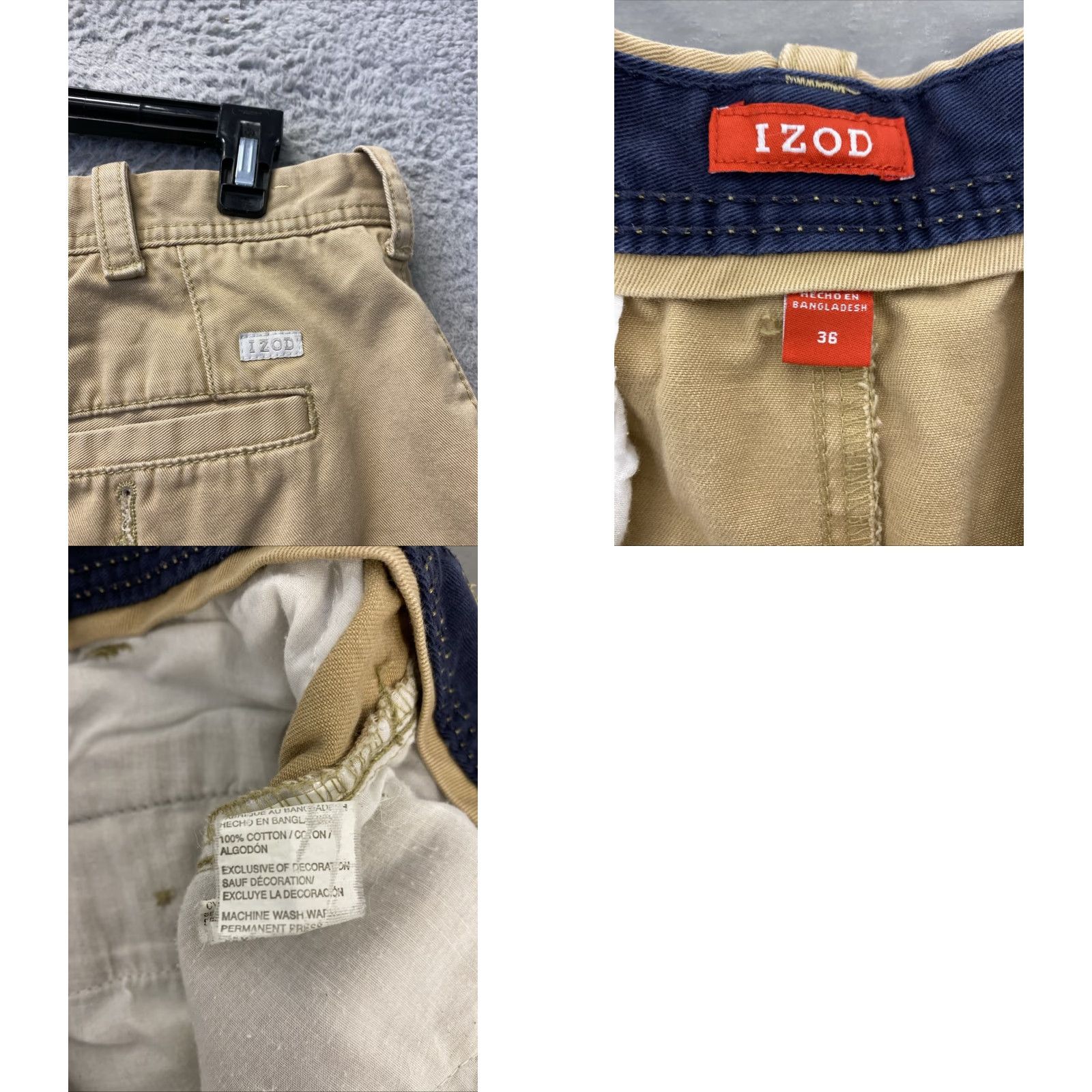 Izod VINTAGE Izod Men's Chino Shorts Size 36 Casual Cotton Tan Men Size US 36 / EU 52 - 8 Thumbnail