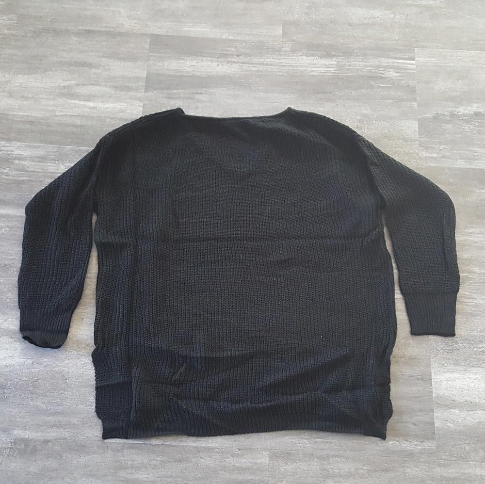 Black High Low Sweater Long Sleeve