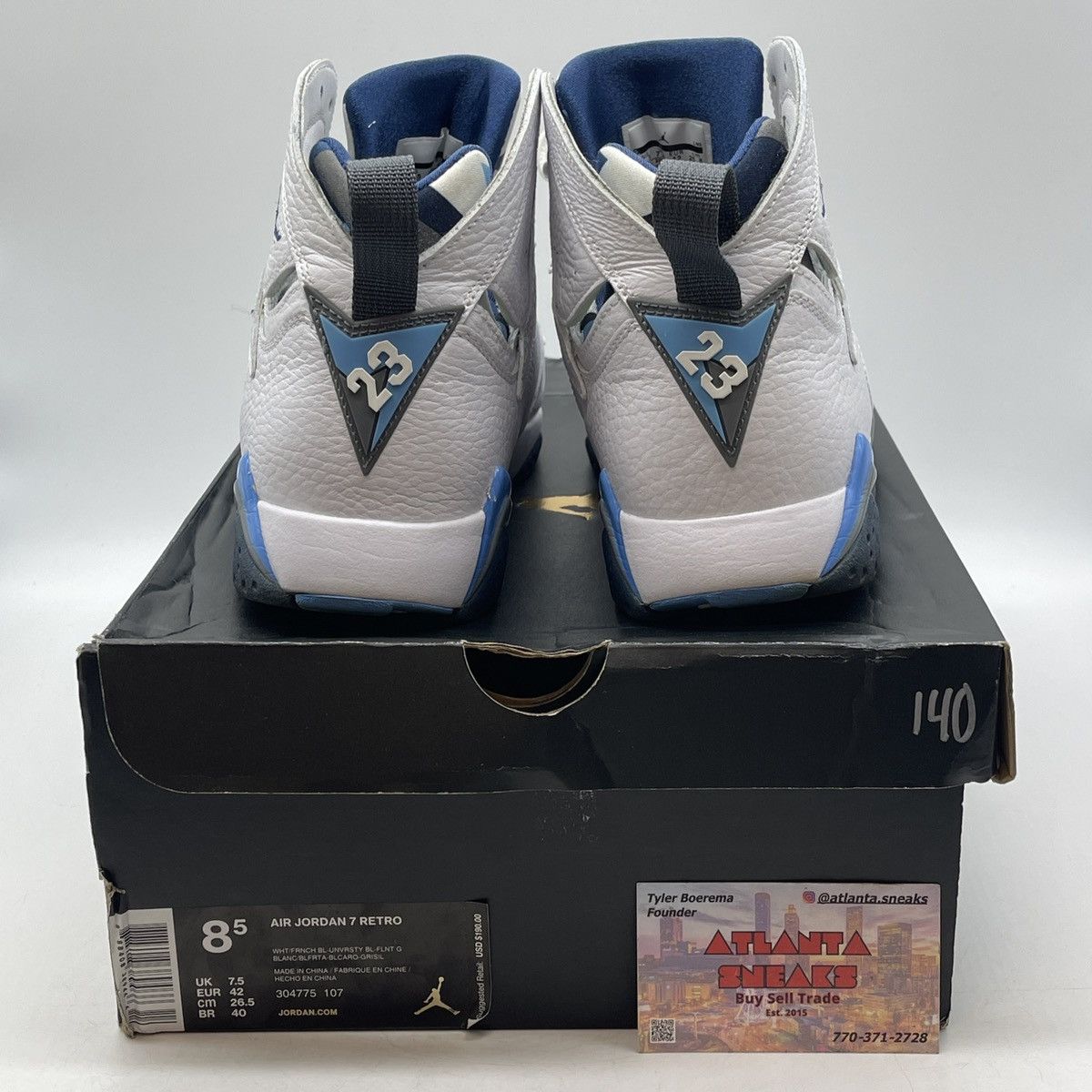Jordan Brand Air Jordan 7 French blue Size US 8.5 / EU 41-42 - 3 Thumbnail