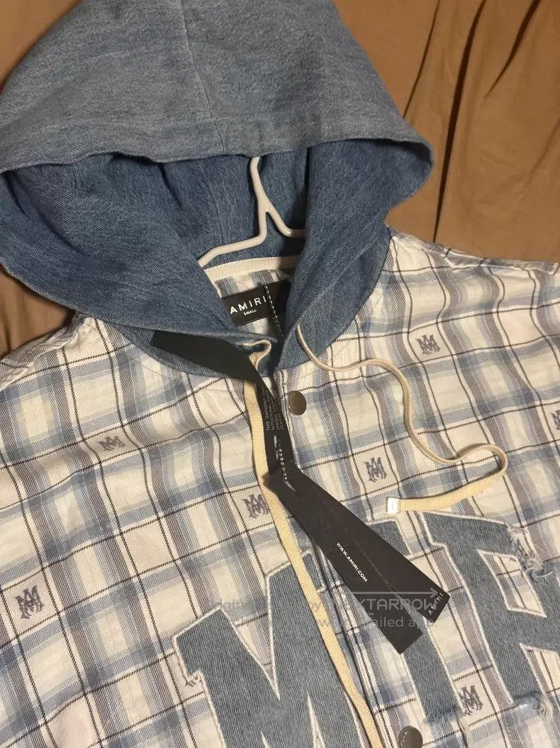 Amiri Amiri Distressed plaid shirt with hood Size US S / EU 44-46 / 1 - 3 Thumbnail