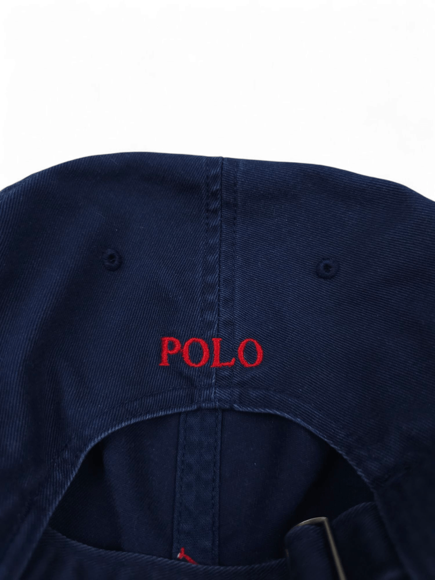 Polo Ralph Lauren 💎 90's Vintage Ralph Lauren Logo Strapback Navy Hat Cap Y2K Size ONE SIZE - 5 Thumbnail