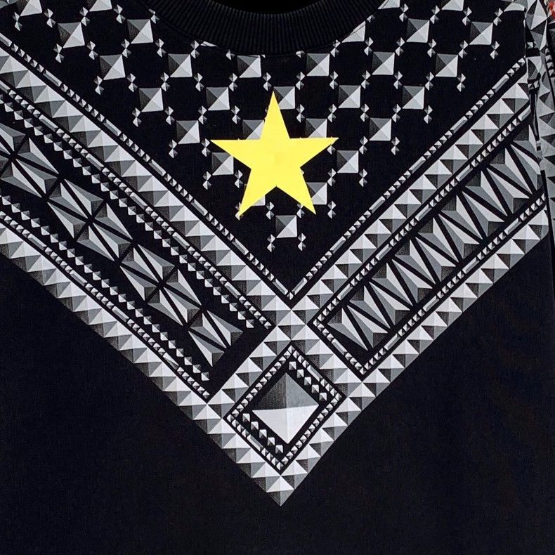 Givenchy Givenchy Black Geometric Pattern Print Cotton T-Shirt Size US S / EU 44-46 / 1 - 4 Thumbnail