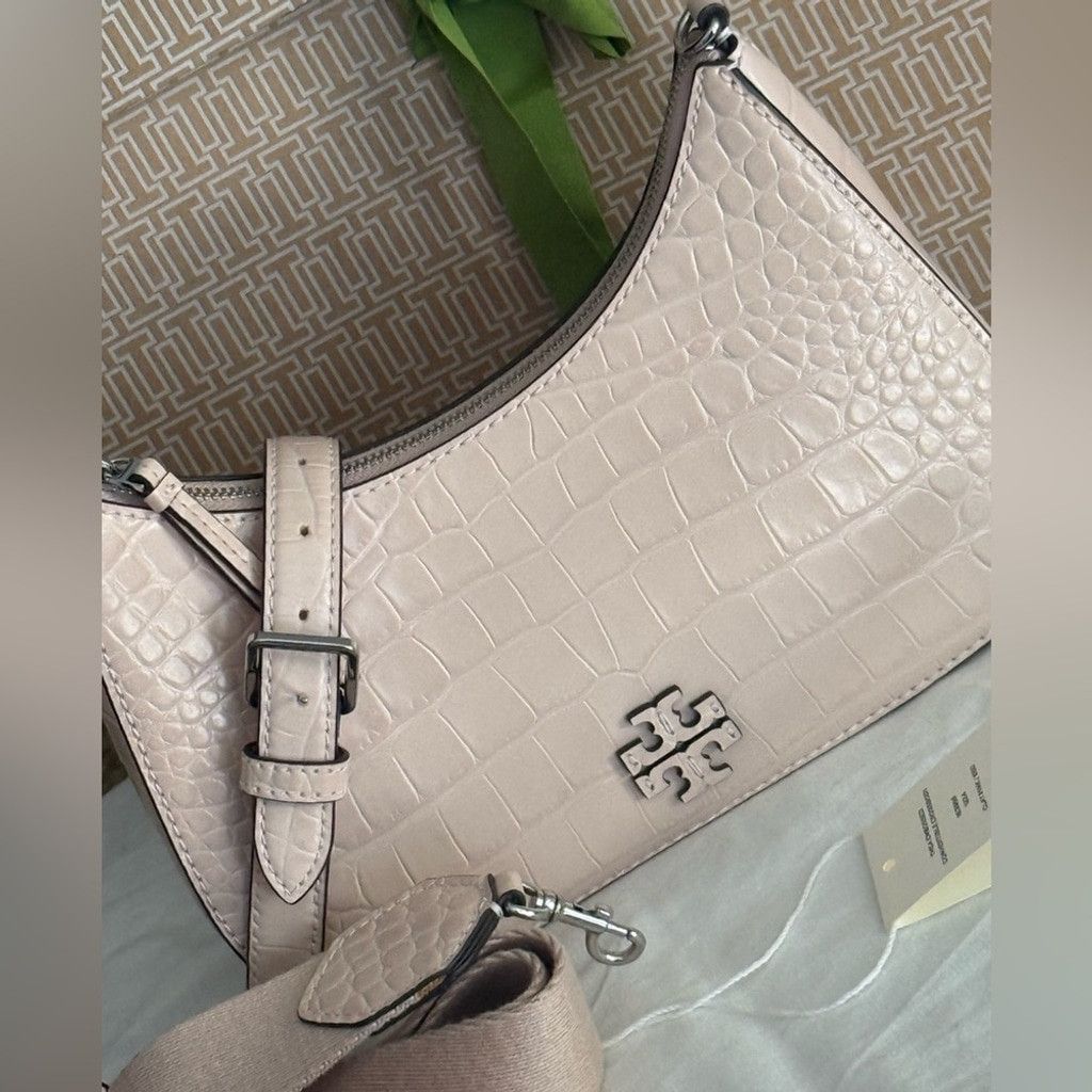 478$! Tory Burch - Thea Embossed Convertible Crossbody Pink