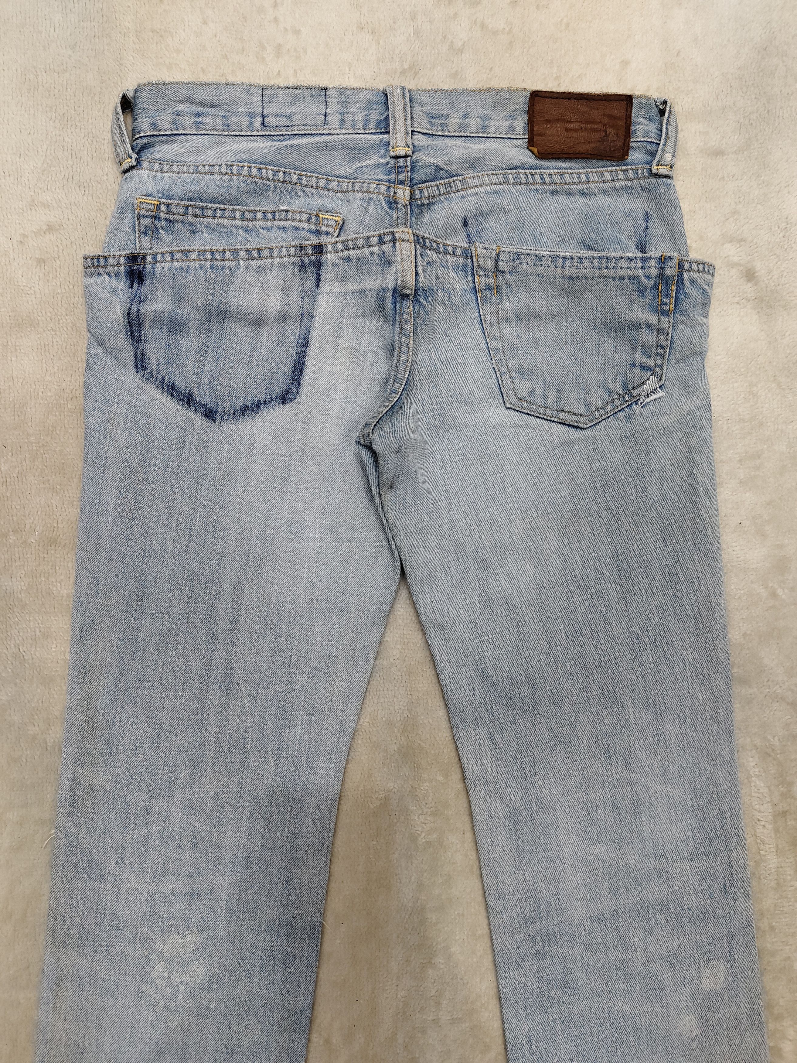 Japanese Brand SICK🇯🇵 Vtg Antgauge 🇯🇵Double Pocket Ripped Jeans Size 29" - 2 Thumbnail