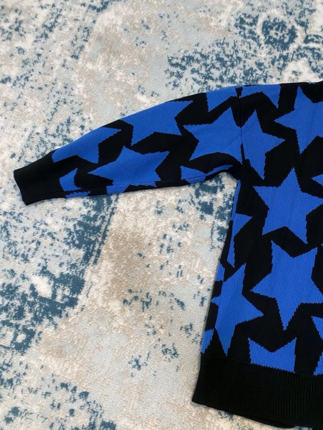 Keiser Clark Keiser Clark Chevron Check Knit Cardigan Black Cobalt Blue Size US M / EU 48-50 / 2 - 8 Thumbnail