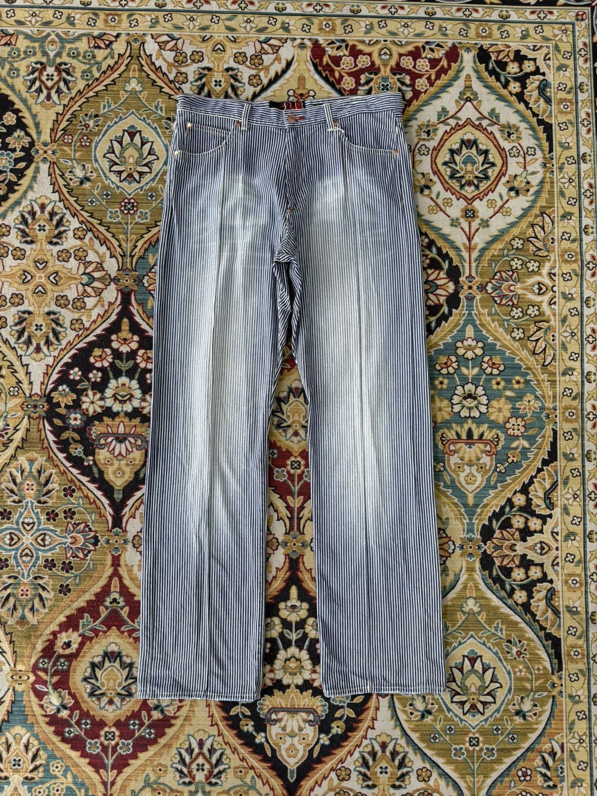 JNCO × Japanese Brand × Southpole Baggy Hickory Jeans Pnb Nation Wide Leg Denim Y2k Jnco Size US 34 / EU 50 - 2 Thumbnail