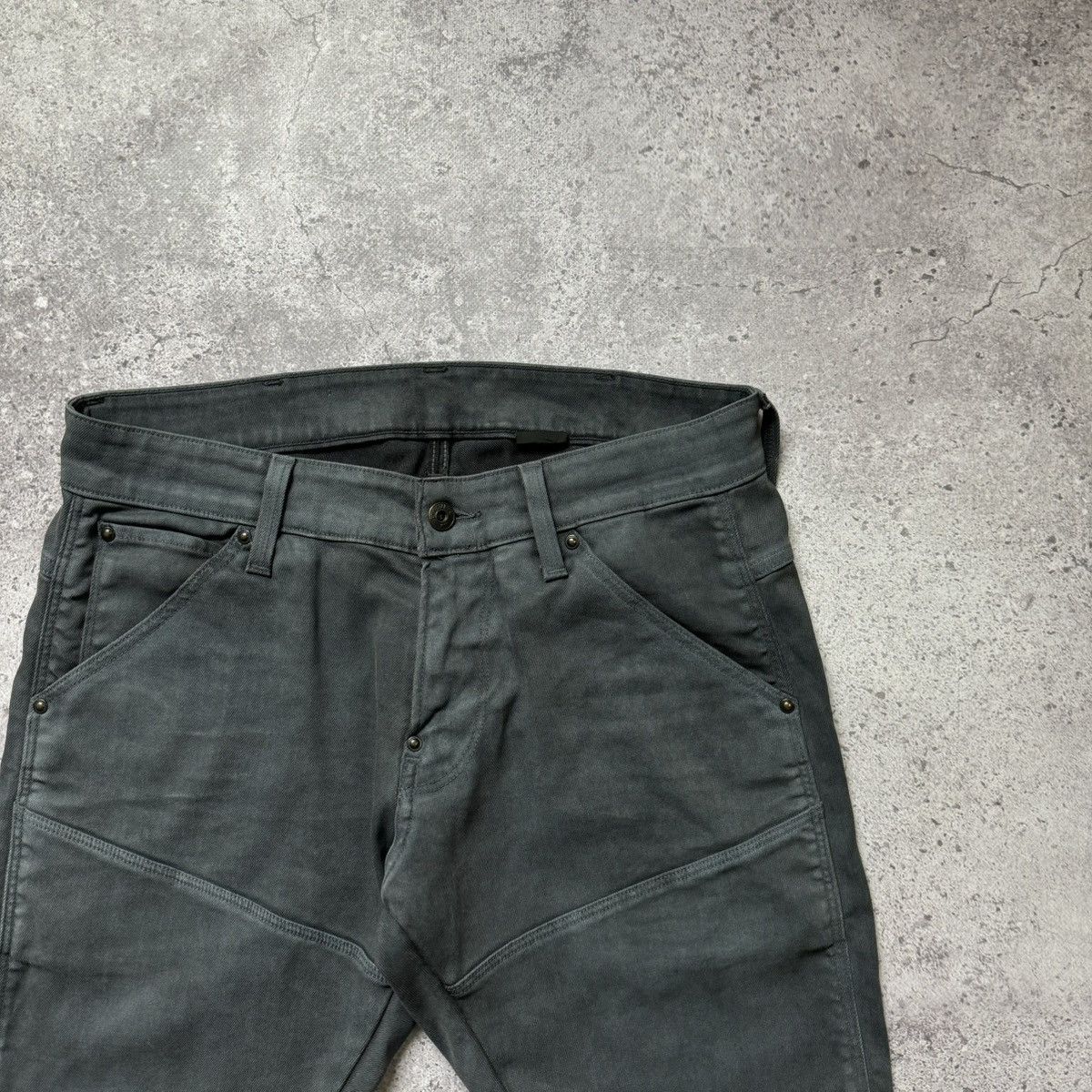 G-Star G-star RAW 5620 3d knee 3D waxed biker jeans Mens Size US 31 - 3 Thumbnail