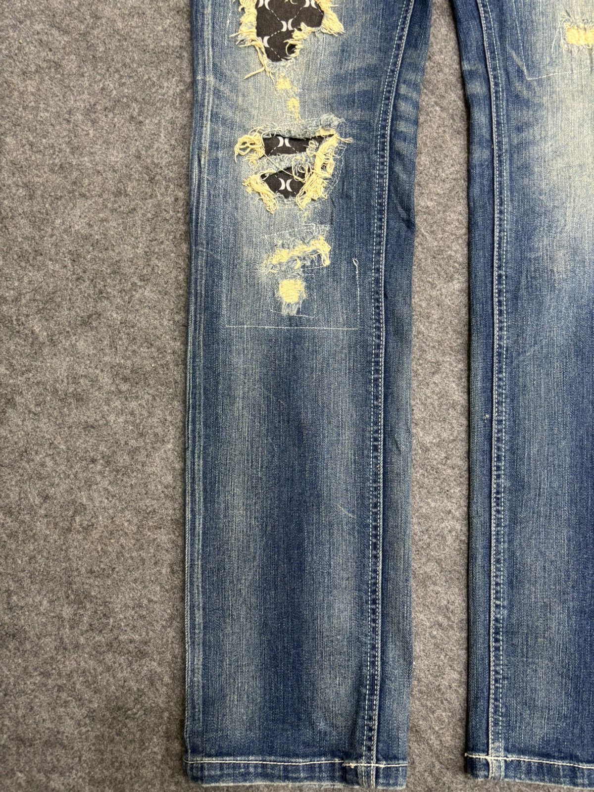 Hurley 💥Punk Style💥Hurley Patchwork Skinny Denim F598 Size US 36 / EU 52 - 8 Thumbnail