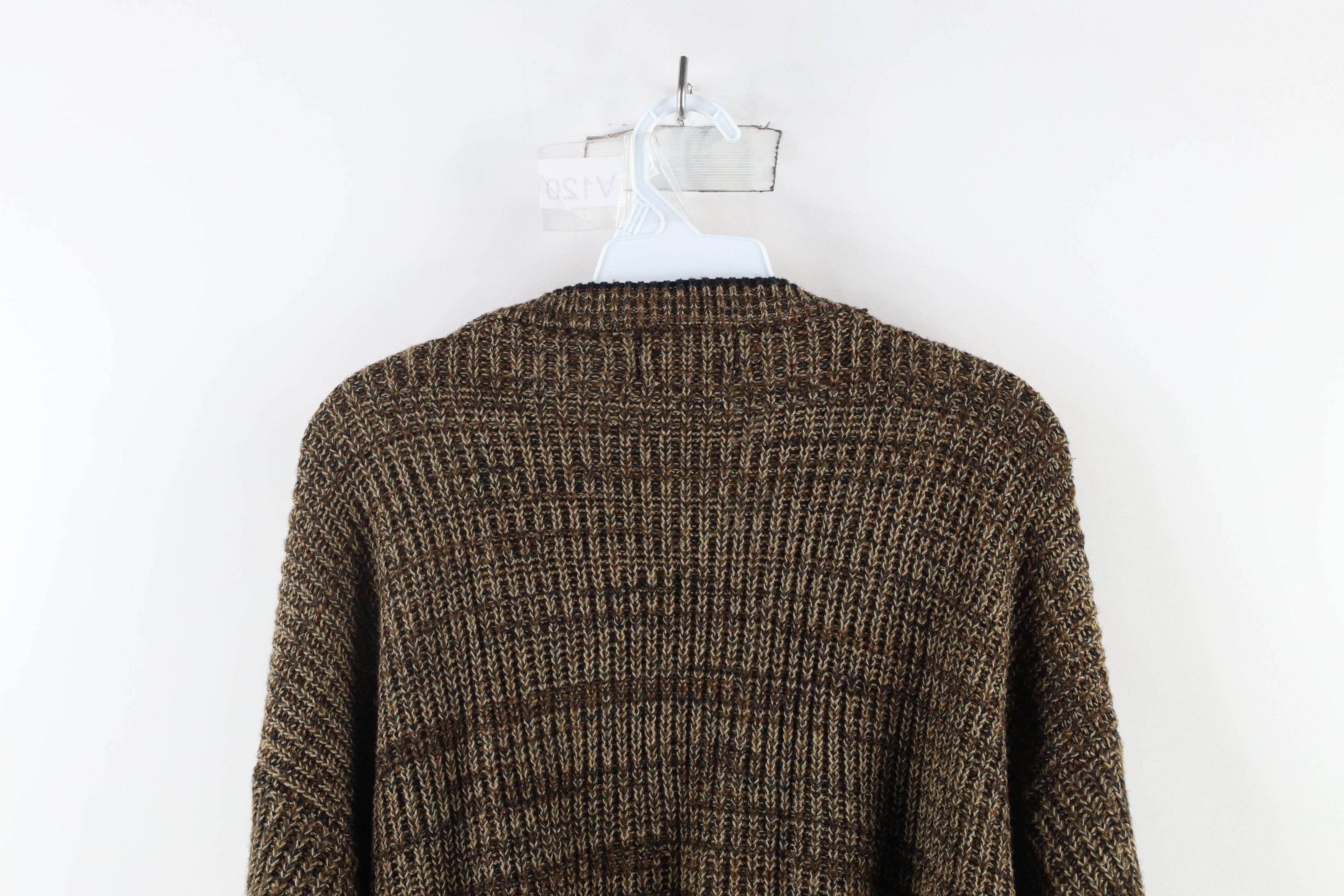 Vintage Vintage 90s Streetwear Chunky Ribbed Knit Sweater Brown Size US XL / EU 56 / 4 - 9 Thumbnail