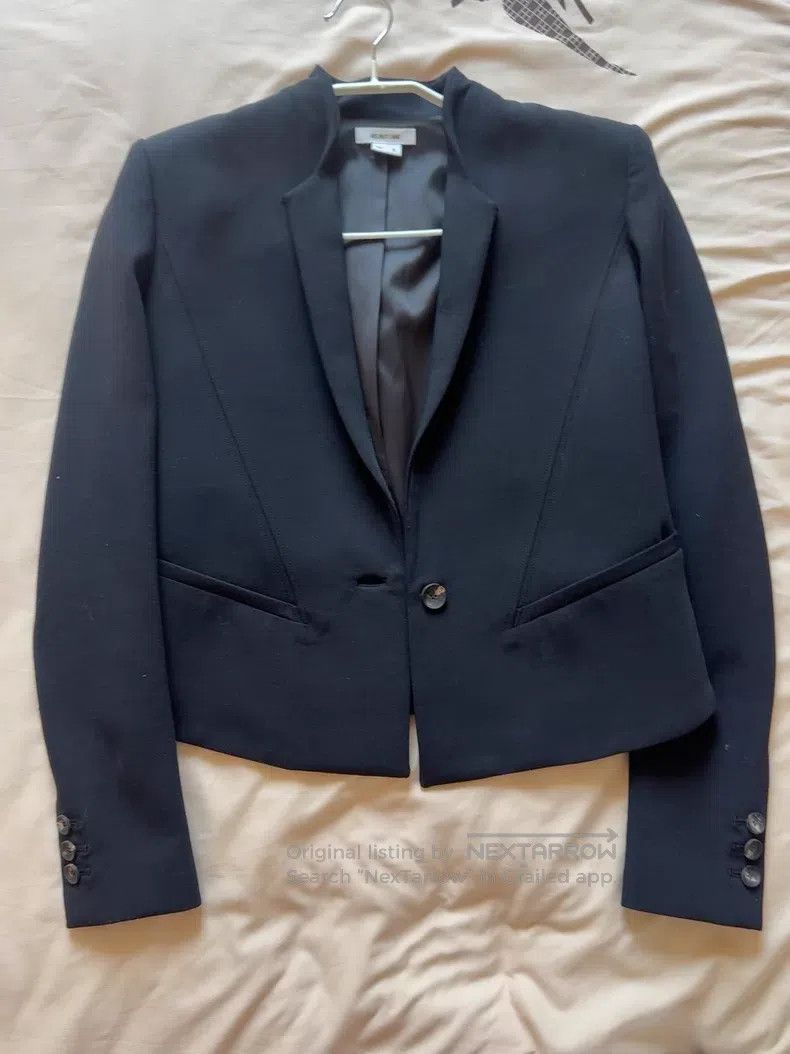 Helmut Lang Helmut Lang size 0 Black wool design small swallowtail blaz Size XS / US 0-2 / IT 36-38 - 1 Thumbnail