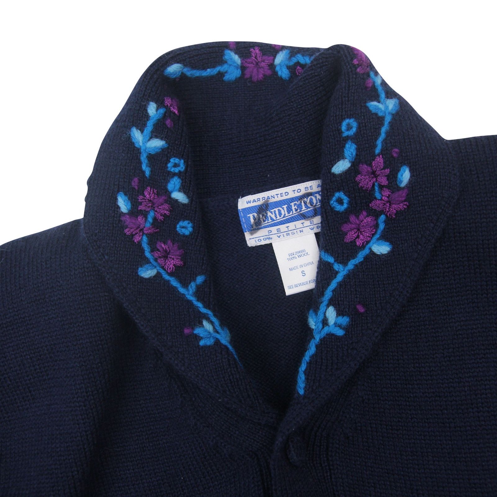 Pendleton × Vintage Vintage Pendleton Floral Trip Wool Cardigan Sweater Size S / US 4 / IT 40 - 3 Thumbnail
