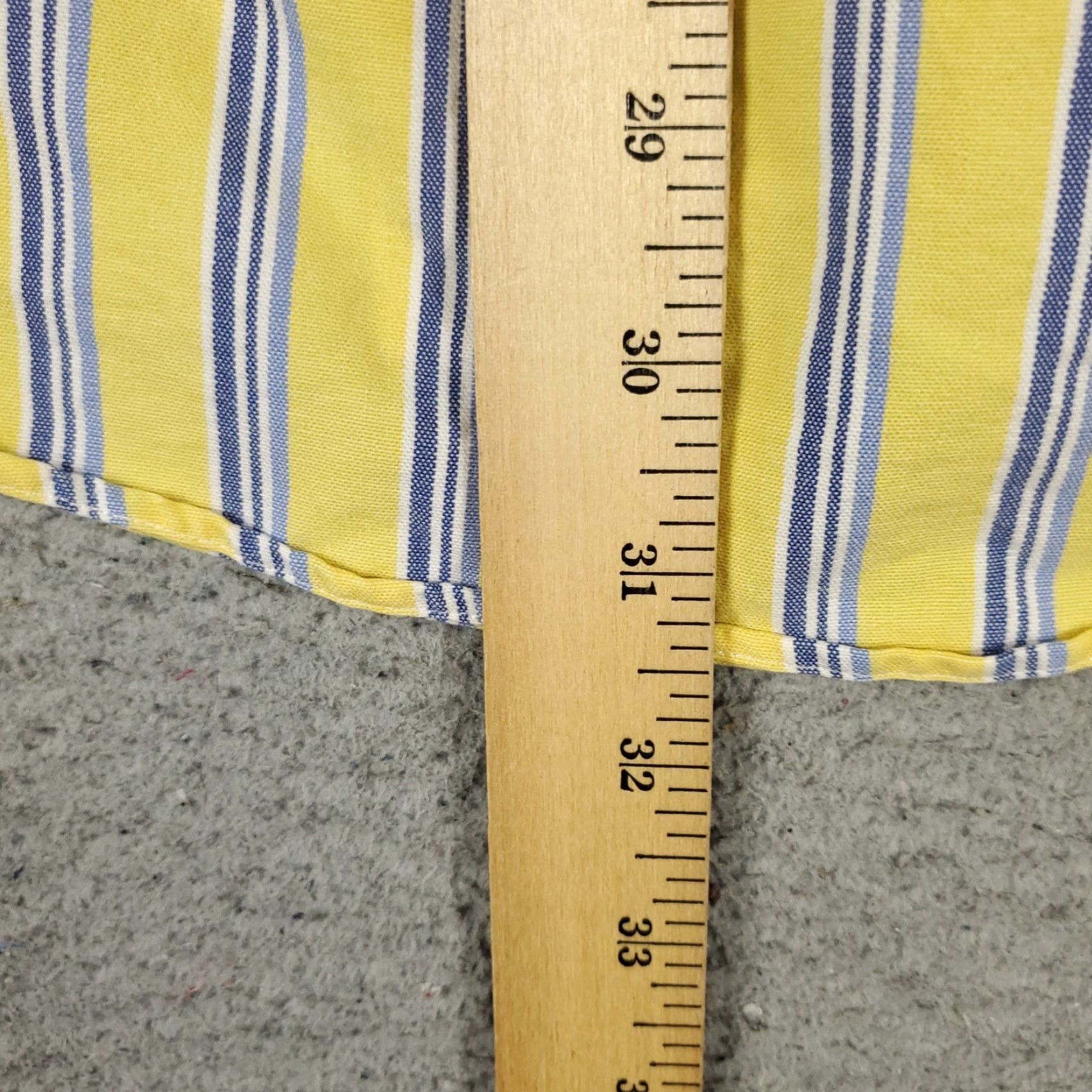 Ralph Lauren Ralph Lauren Button-Up Shirt Mens Medium Yellow Blue Striped Collared Short Sleeve Size US M / EU 48-50 / 2 - 4 Thumbnail