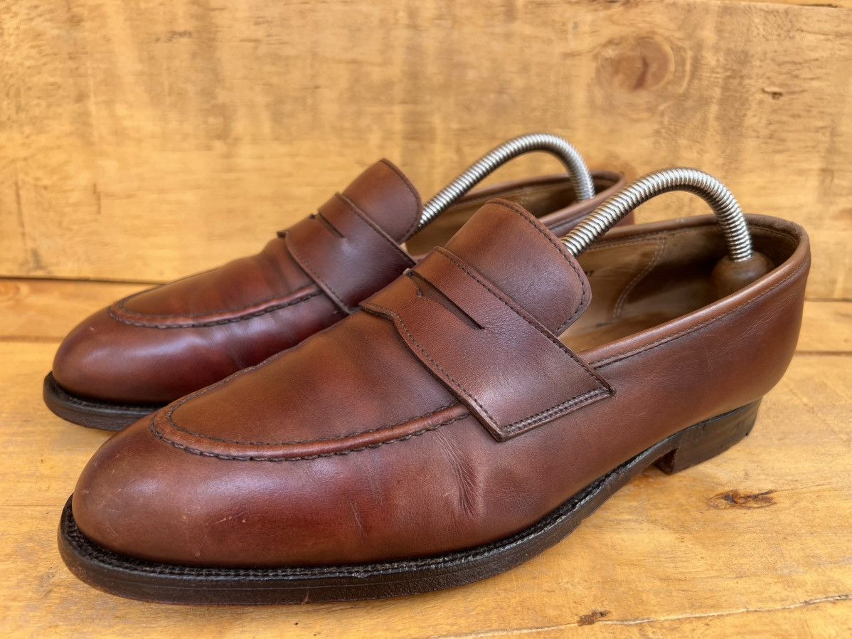 Crockett & Jones Crockett & Jones Eaton' Brown Leather Loafers Size UK 7 E Size US 8 / EU 41 - 3 Thumbnail