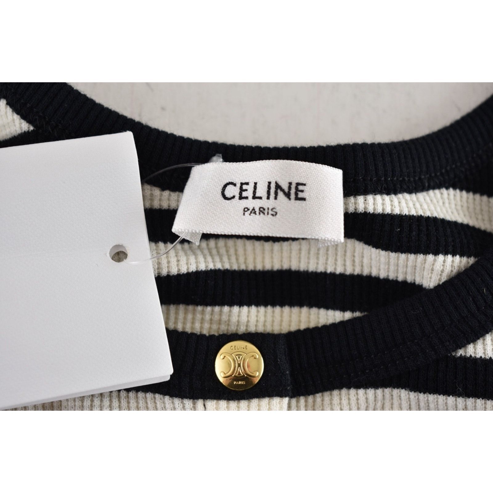 Celine Celine Mariniere Striped Cotton Jersey Tank Top Shirt XL Size XL / US 12-14 / IT 48-50 - 10 Thumbnail