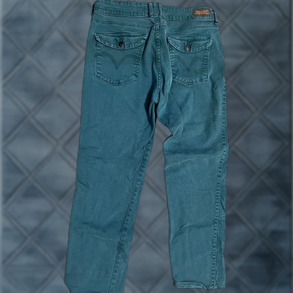 Levi's Levi's Mid Rise Skinny Jeans Women's 14 Plus Denim Green Color Cotton Blend 5-Pocket Regular Fit Size 36" / US 14 / IT 50 - 1 Thumbnail