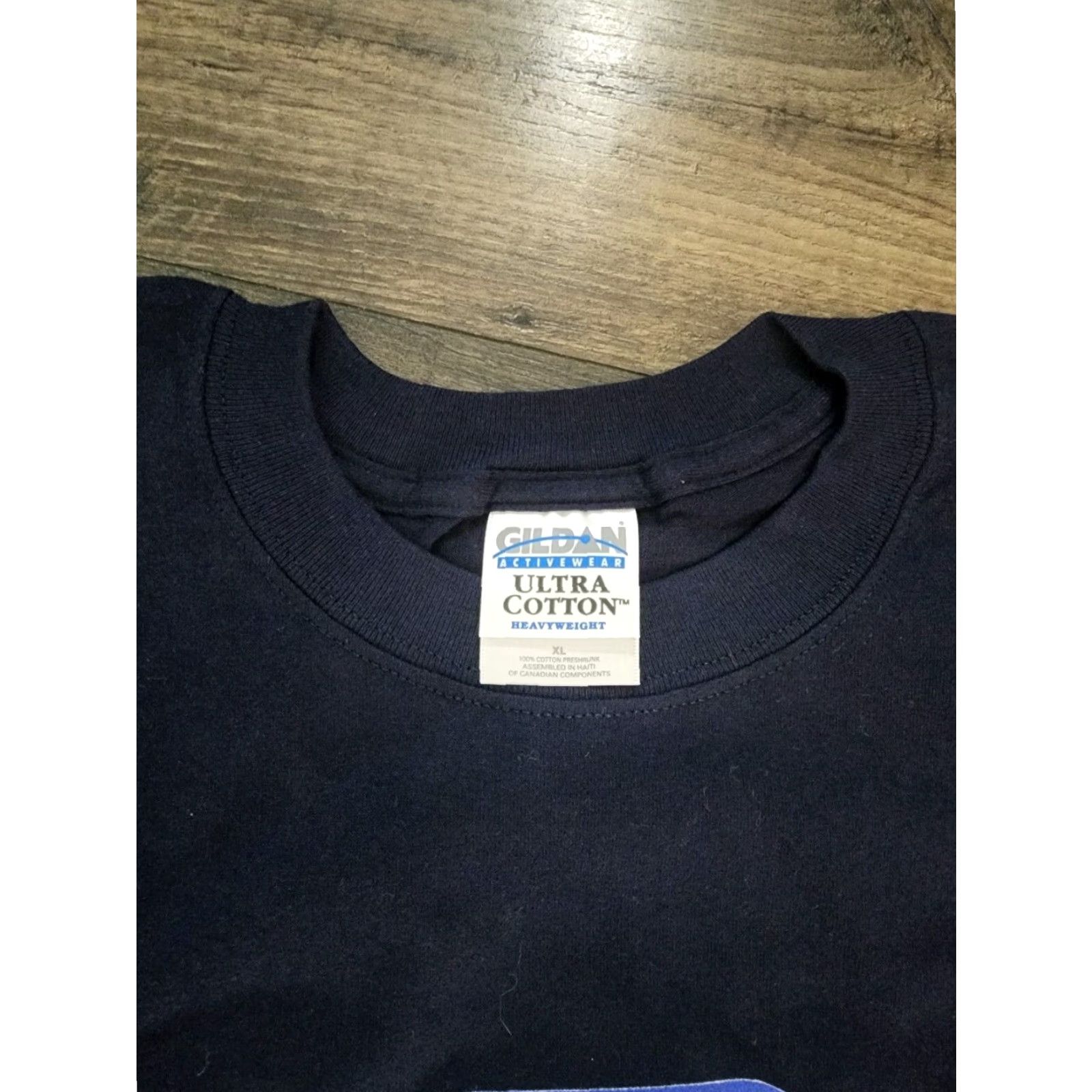 Gildan VINTAGE 2000s Gildan Funny Graphic T Shirt Enjoy Life EAT Out More Often Mens XL Blue Size US XL / EU 56 / 4 - 5 Thumbnail