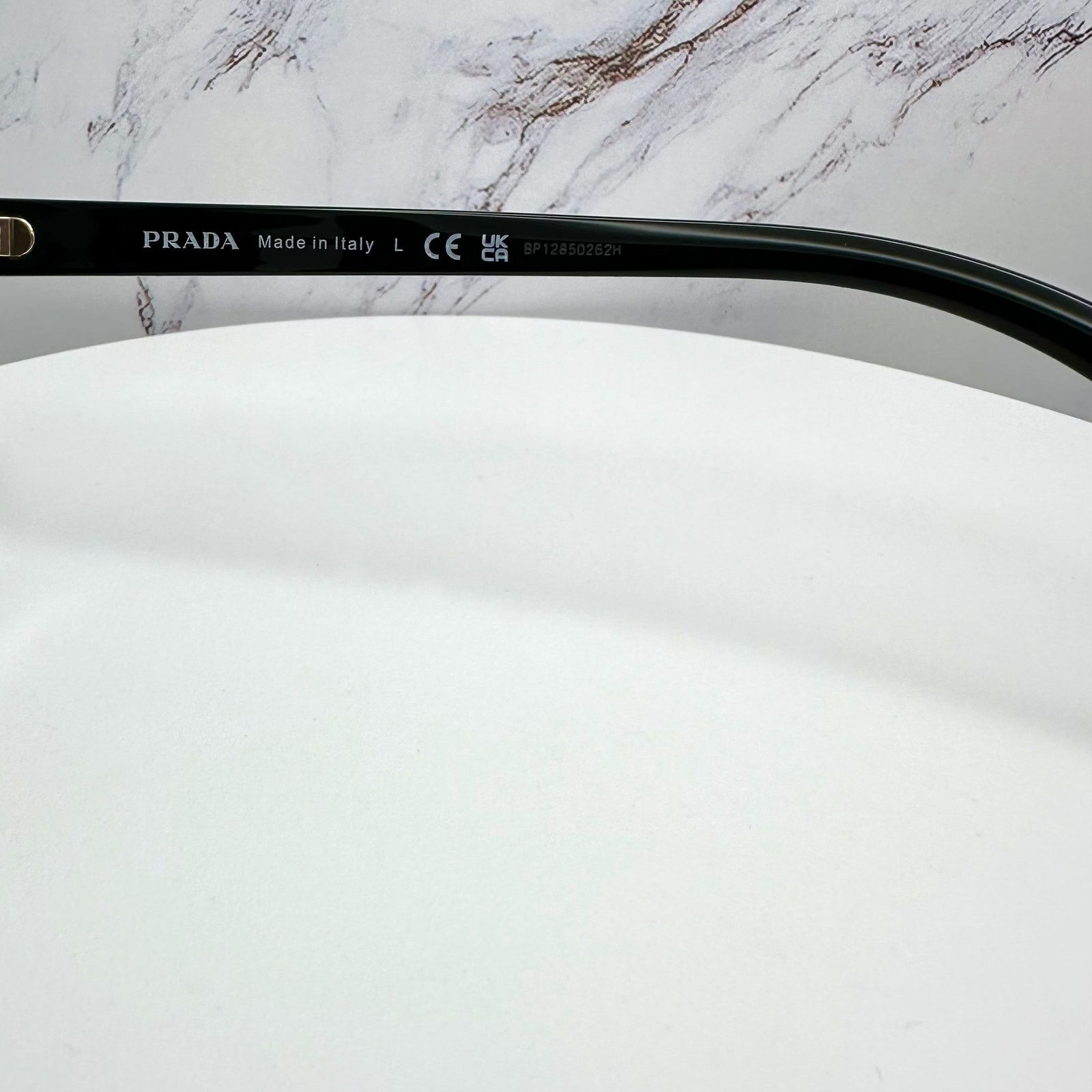 Prada New PRADA Sunglasses Black Gold Square Gray Lens Size ONE SIZE - 10 Thumbnail