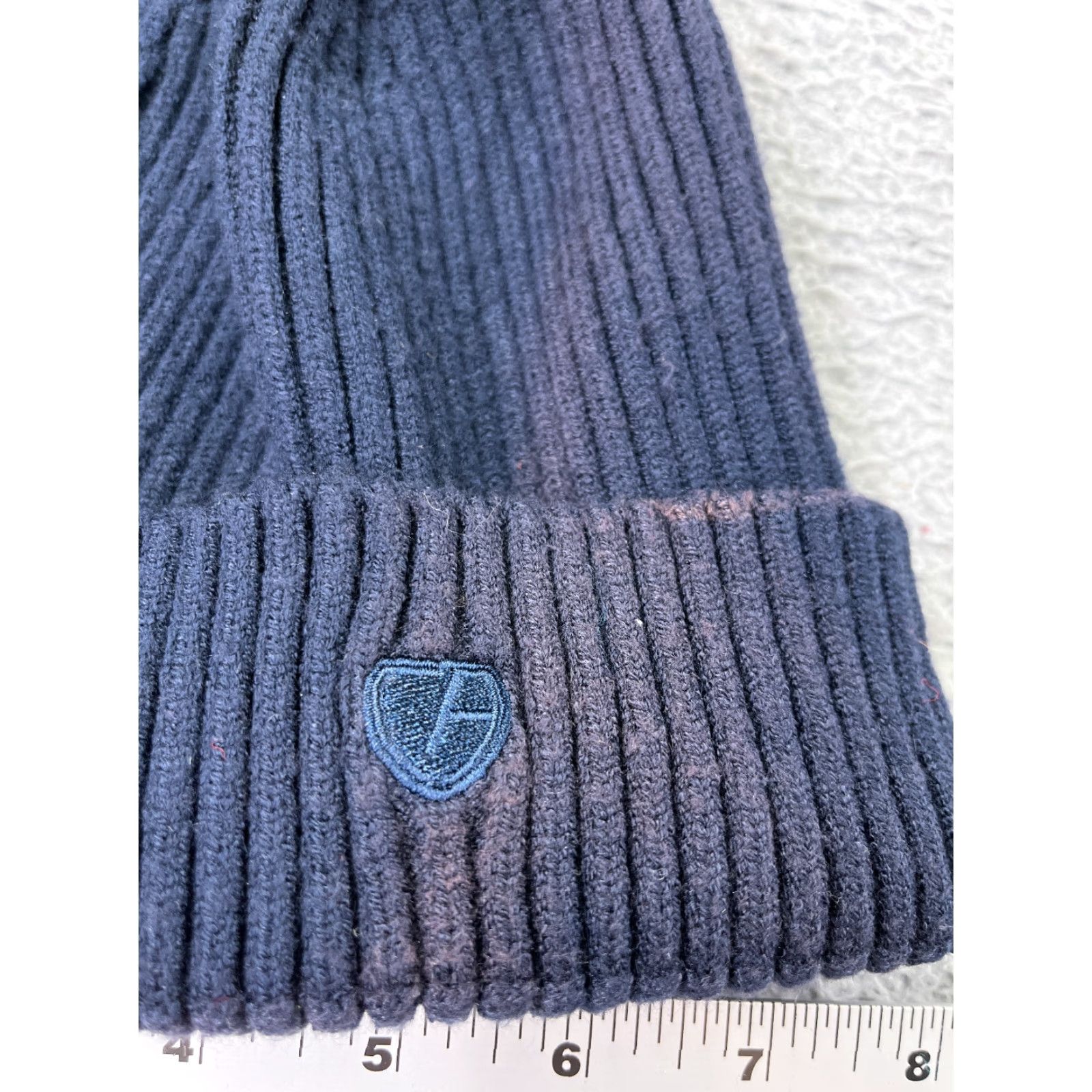 Vintage Capamerica Beanie Cap Adult One Size Fits Most Blue Knit Rayon Polyester Blend Hat Mens Beanie Ski Theme Size ONE SIZE - 4 Thumbnail