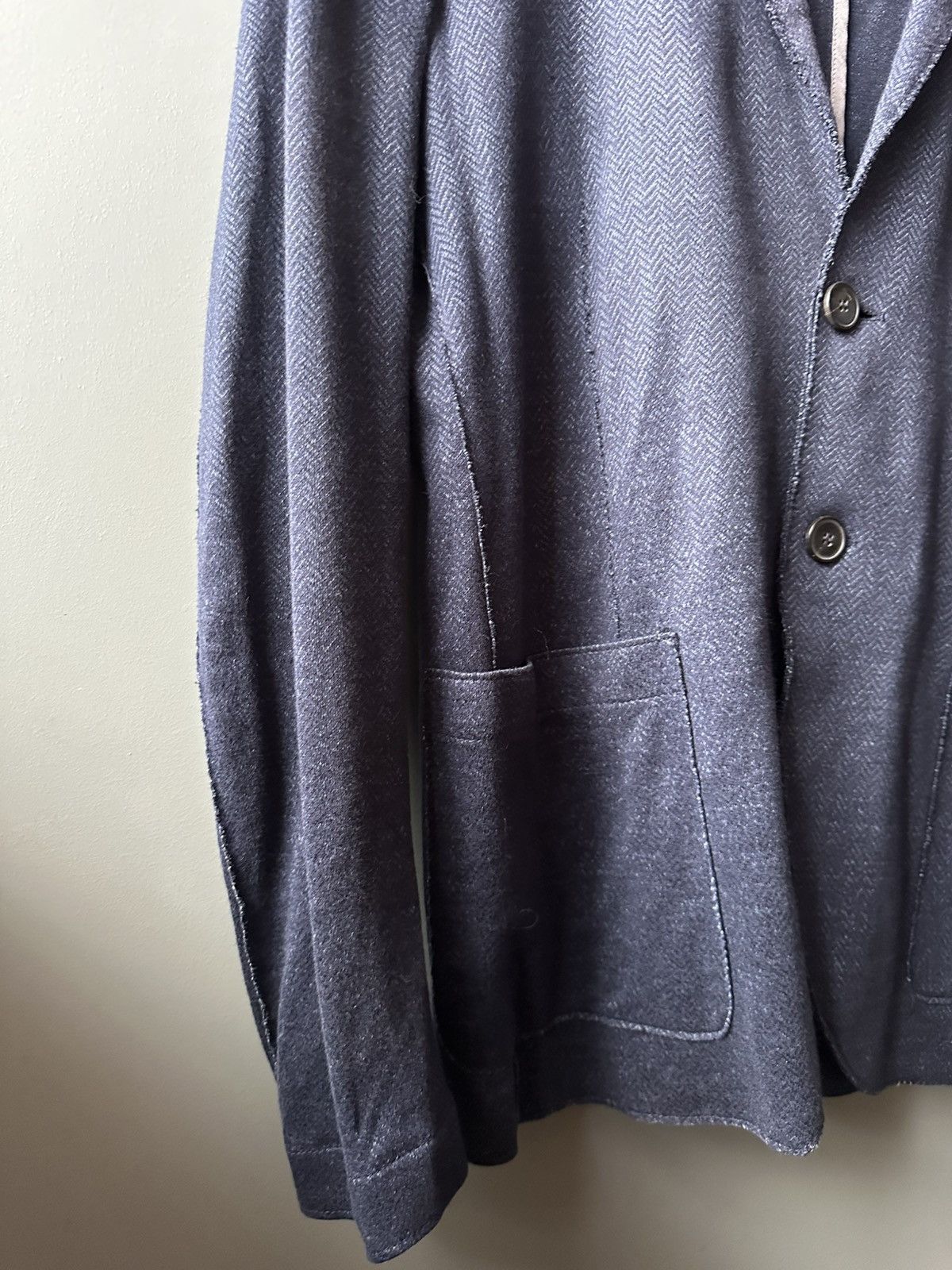 Harris Wharf London Harris Wharf London Linen Herringbone Blazer Size 46 Size 46R - 3 Thumbnail