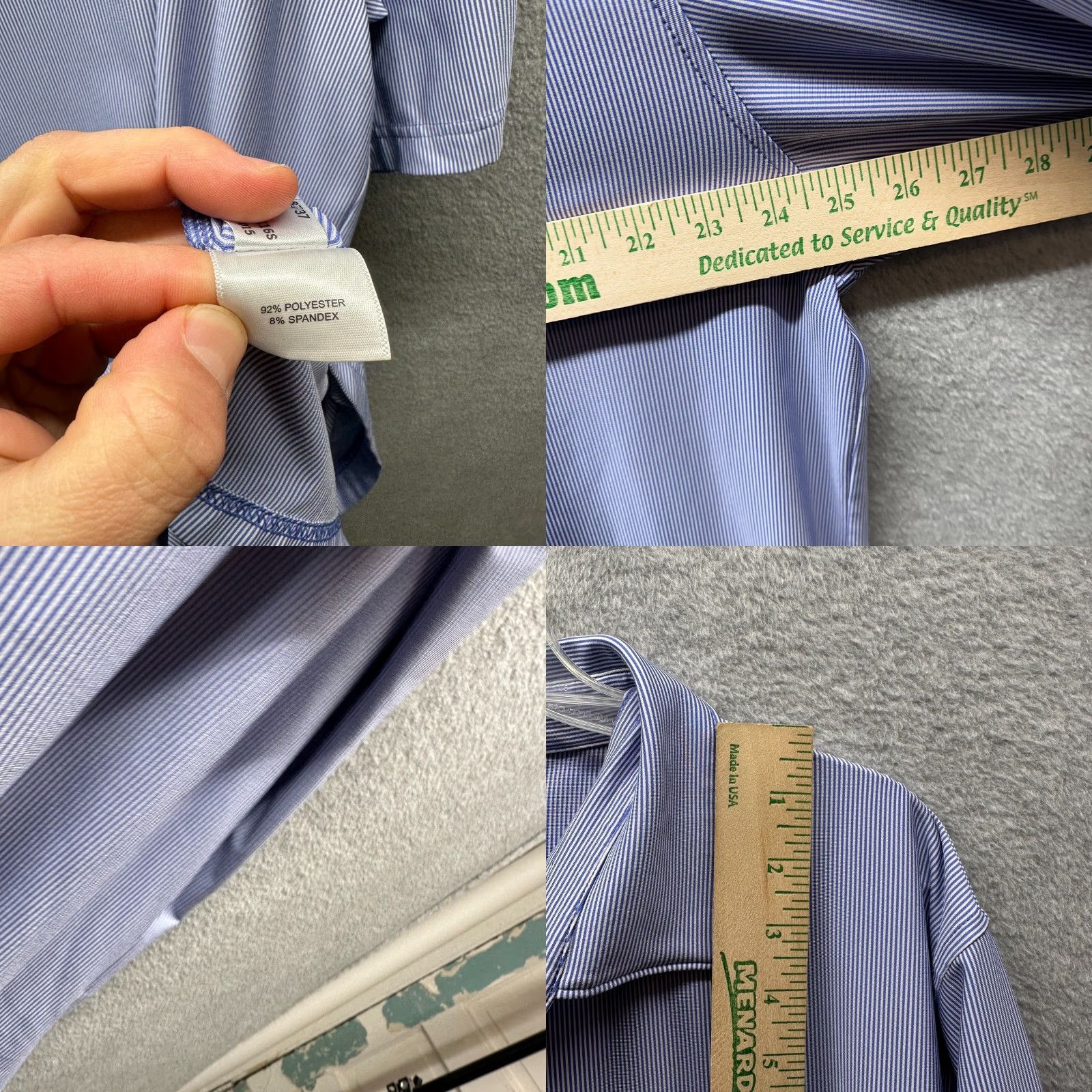 Peter Millar Peter Millar Polo Shirt Mens XL Blue White Polo Shirt Size US XL / EU 56 / 4 - 8 Thumbnail