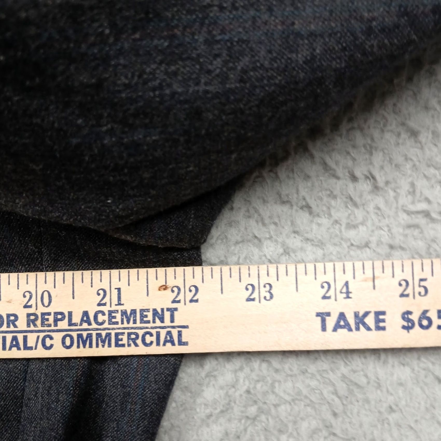 Hart Schaffner Marx Hart Schaffner Marx Blazer Mens Gray Wool 2 Button Jacket Suit Jacket Tweed Herringbone Notch Lapel 44 Regular Vintage No Size 44R - 6 Thumbnail