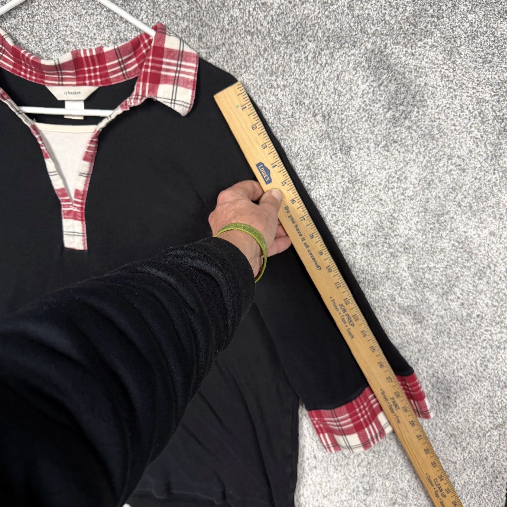 Vintage VINTAGE CJ Banks 2X Plus Polo Shirt Knit Black 3/4 Sleeve Collared Plaid Trim Bohemian Classic Preppy Womens Mens? Size XXL / US 16-18 / IT 52-54 - 3 Thumbnail