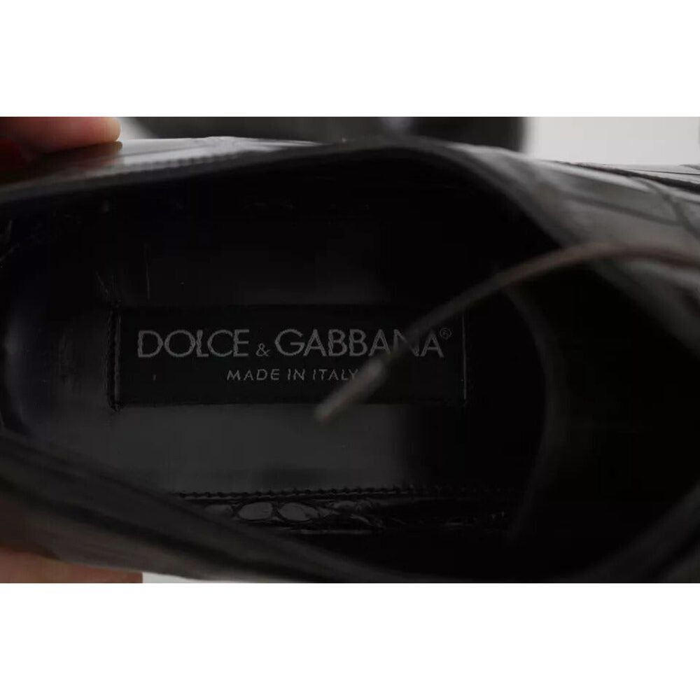 Dolce & Gabbana Dolce & Gabbana Brown Patterned Leather Dress Formal Shoes Size US 11 / EU 44 - 7 Thumbnail