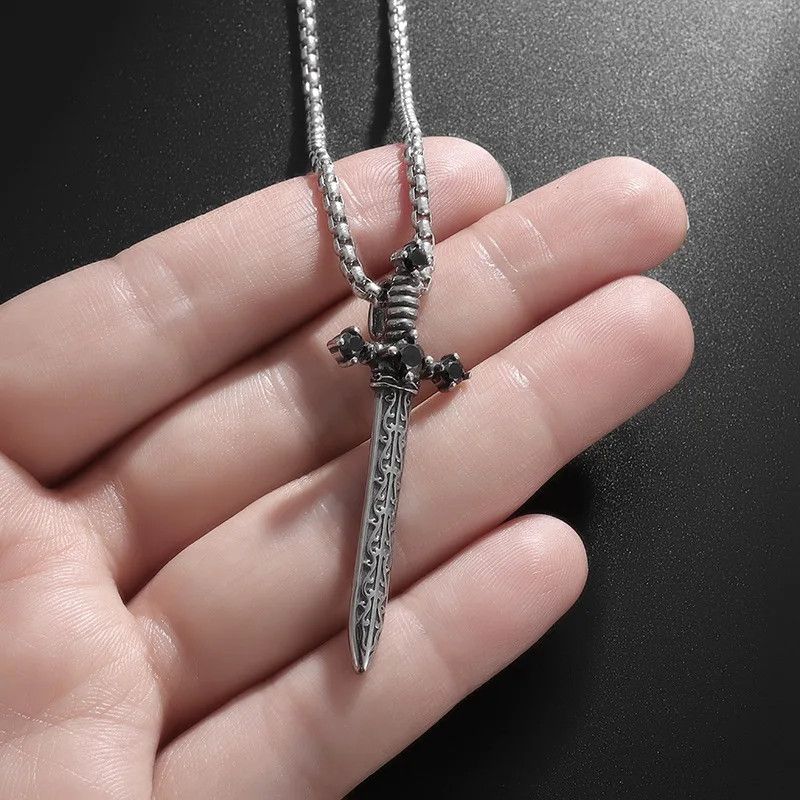 Jewelry Retro Patterned Cross Pendant Necklace Size ONE SIZE - 1 Preview