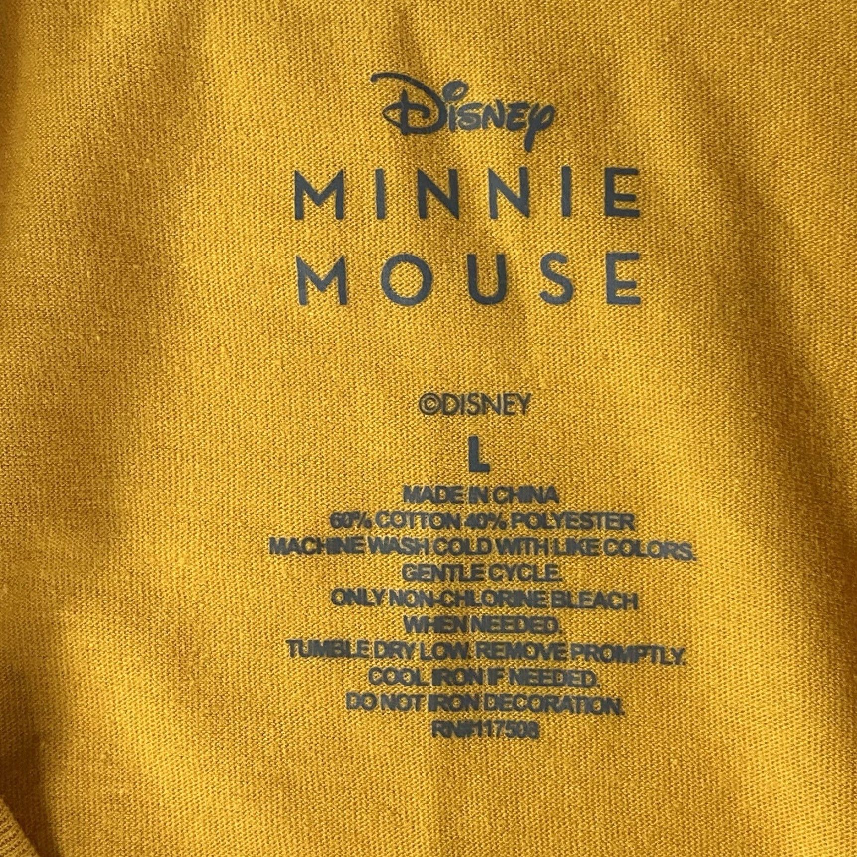 Disney VINTAGE Disney T Shirt Women’s L Minnie Mouse Graphic Yellow Round Neck Top Tee Size L / US 10 / IT 46 - 3 Thumbnail