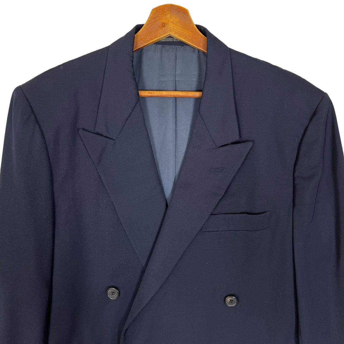 Y's for Men Dark Blue Double Breasted Blazer Made In Italy Size US M / EU 48-50 / 2 - 2 Thumbnail