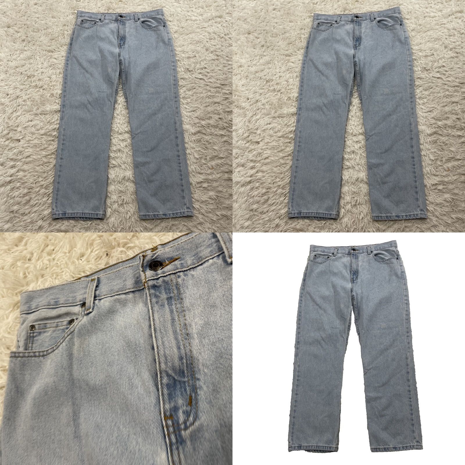George VINTAGE GEORGE Jeans Men 36x30 Light Blue Wash Denim Regular Straight VTG Y2k Streetwear Mens Jeans Size US 36 / EU 52 - 10 Thumbnail