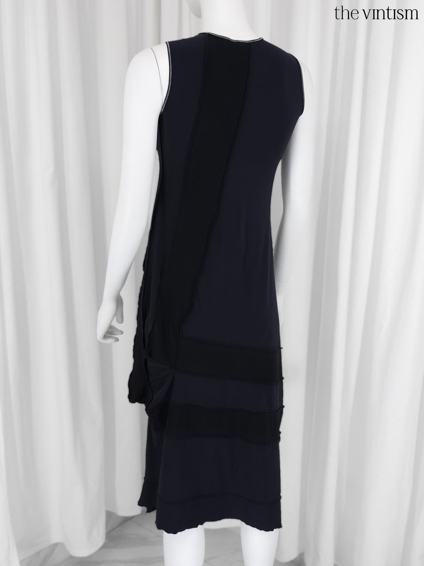 Marithe + Francois Girbaud Marithe + Francois Girbaud Archival Navy Stretch Nylon Dress Size S / US 4 / IT 40 - 7 Thumbnail