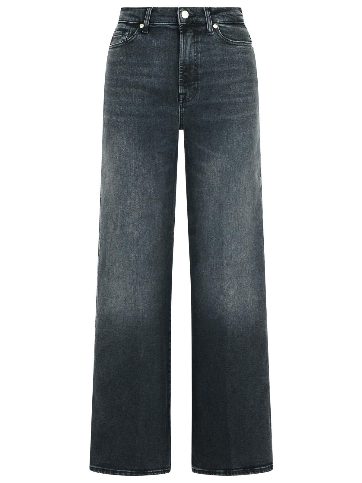 7 For All Mankind 7 FOR ALL MANKIND Black Cotton Blend Jeans Size 32" / US 10 / IT 46 - 1 Thumbnail
