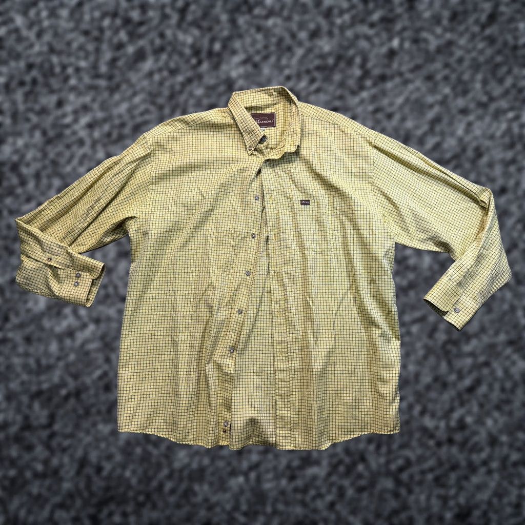 Vintage Le Chameau Yellow Button-Down Shirt Mens Size 5 Long Sleeve Regular Collar-Down Shirts Yellow Mens Size US S / EU 44-46 / 1 - 1 Thumbnail