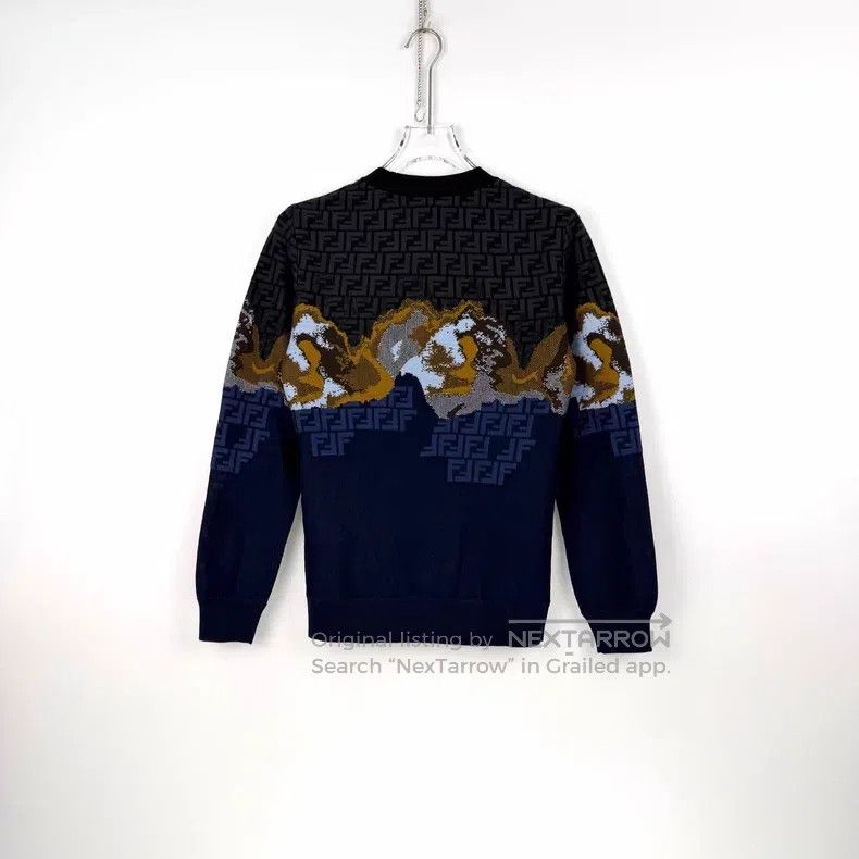 Fendi Fendi Deep Blue Label Wool Sweater Size US S / EU 44-46 / 1 - 4 Thumbnail