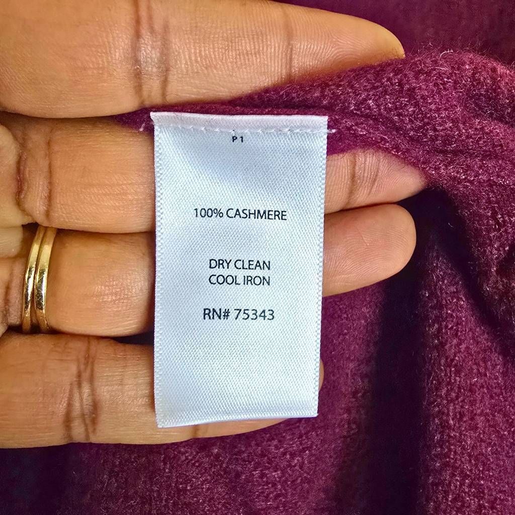 Cynthia Rowley Cynthia Rowley 100% Cashmere Sweater Burgundy Wine Split Hem Size M / US 6-8 / IT 42-44 - 9 Thumbnail