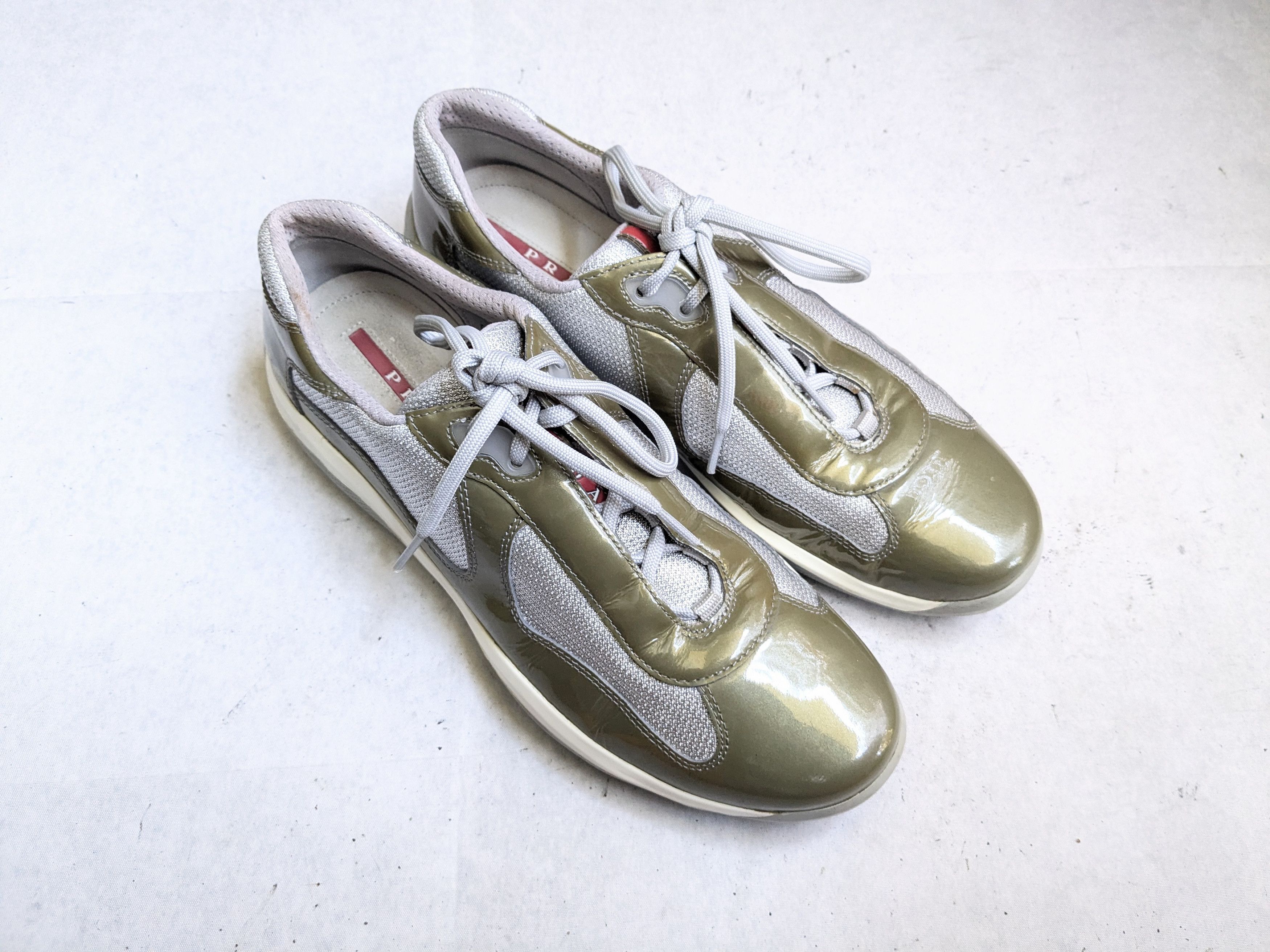 Prada Prada America's Cup Green Patent Leather 11 Low Tops Size US 11 / EU 44 - 2 Thumbnail
