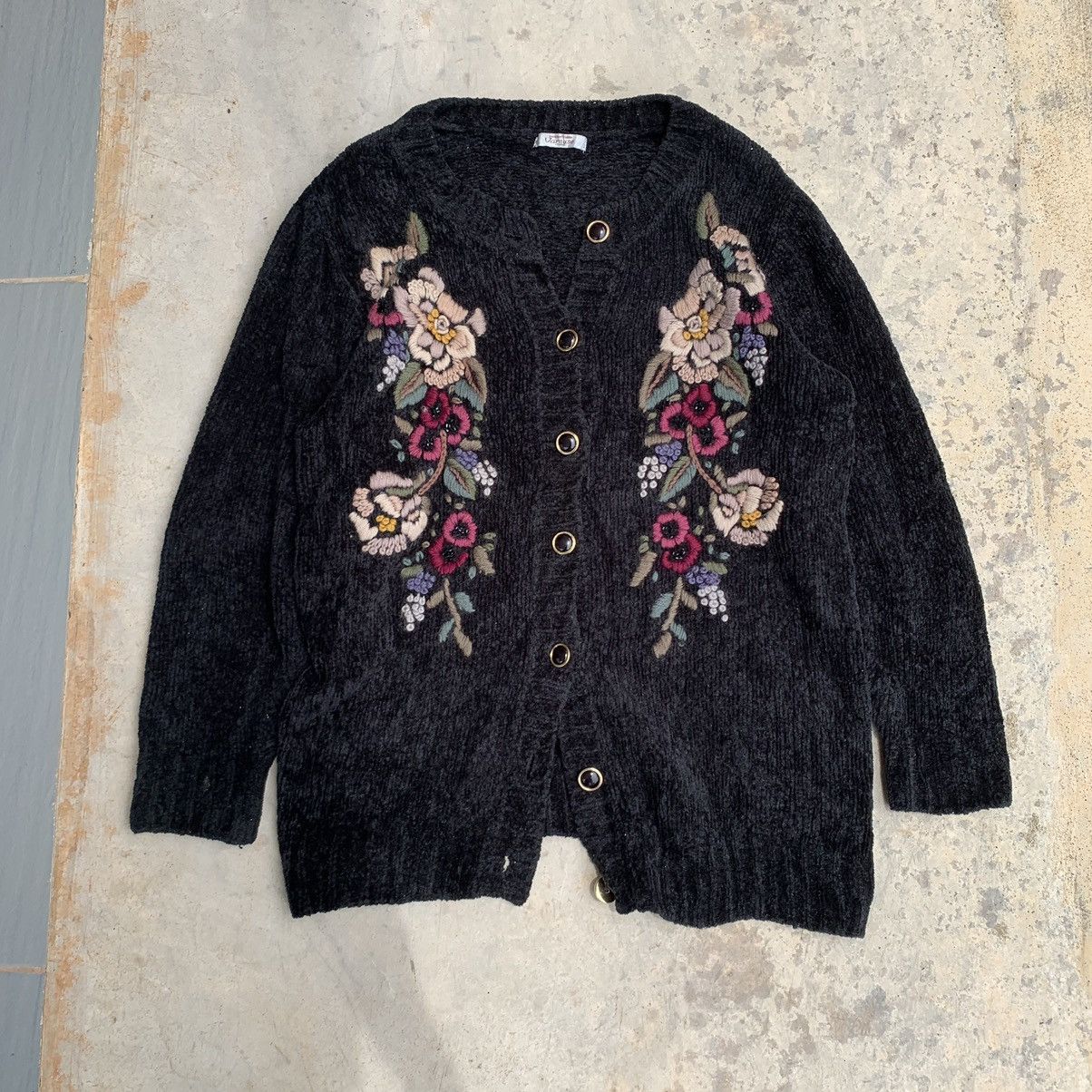 Japanese Brand Vintage JapaneseBrand Flora Knitwear Cardigan Jacket Size US L / EU 52-54 / 3 - 1 Thumbnail